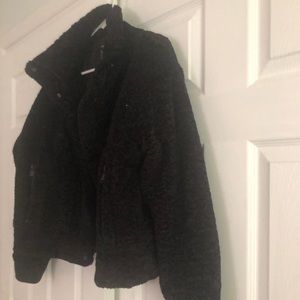 Forever 21, size L, teddy jacket, zipper, buttons
